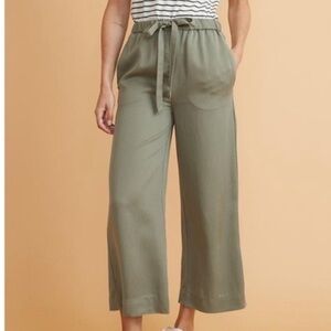 Marine Layer Aly Wide Leg Pants Olive S